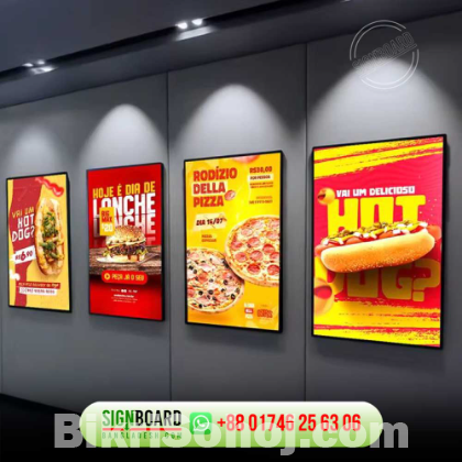 Custom restaurant menu board design service